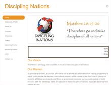Tablet Screenshot of disciplingnations.org.za